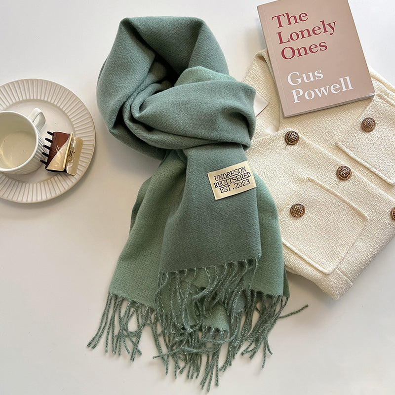 Double-Sided, Winter, Warm, Artificial Cashmere Scarf