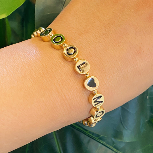 Cool Mom Gold Bead Bracelet by Ellisonyoung.com
