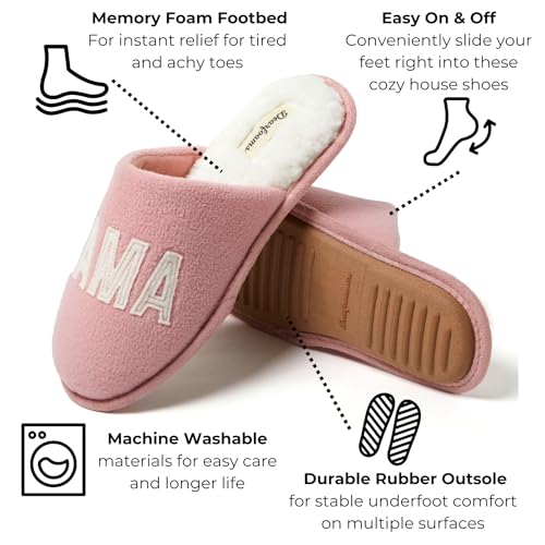 Dearfoams Women’s Gifts for Mom Cute Matching Family Pajama Mama Bear Slipper