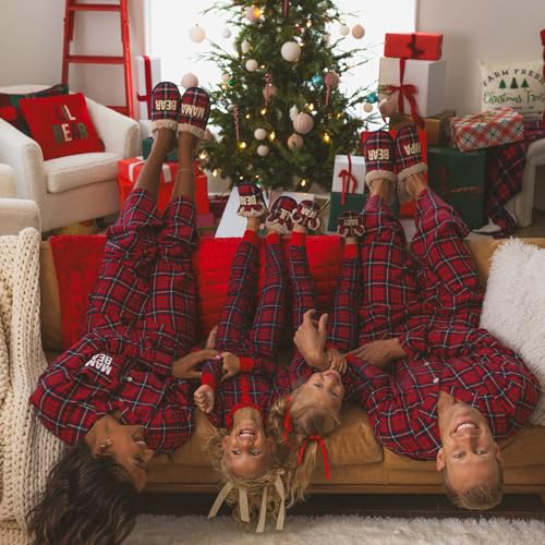 Dearfoams Women’s Gifts for Mom Cute Matching Family Pajama Mama Bear Slipper