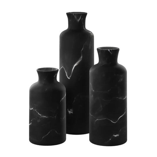 Creative Scents Matte Black Vase Set - Vases Home Decor, Premuim Quality for Holding Pampas Grass, Dried/Fresh Flowers, Vases for Decor - Kitchen, Bedroom, Office, Living Room, or Shelf Decor