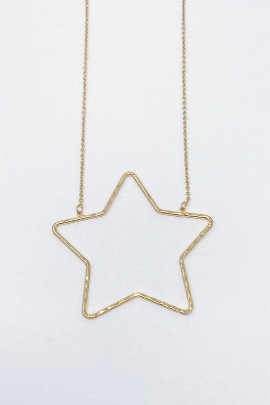Gold Pendant star necklace from Online jewelry Boutique Ellison + Young
