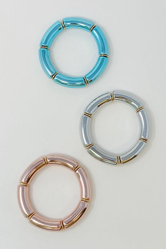 Colored Tube Stretch Bracelet by Ellisonyoung.com