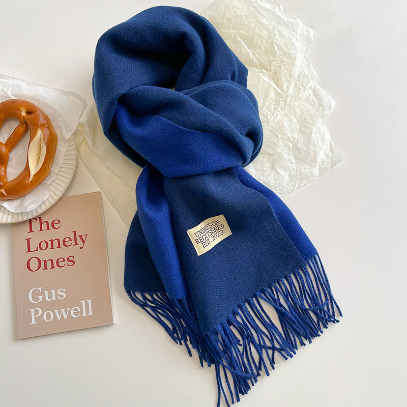 Double-Sided, Winter, Warm, Artificial Cashmere Scarf