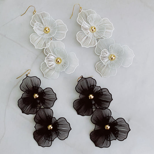 Royal Garden Double Bloom Earrings by Ellisonyoung.com