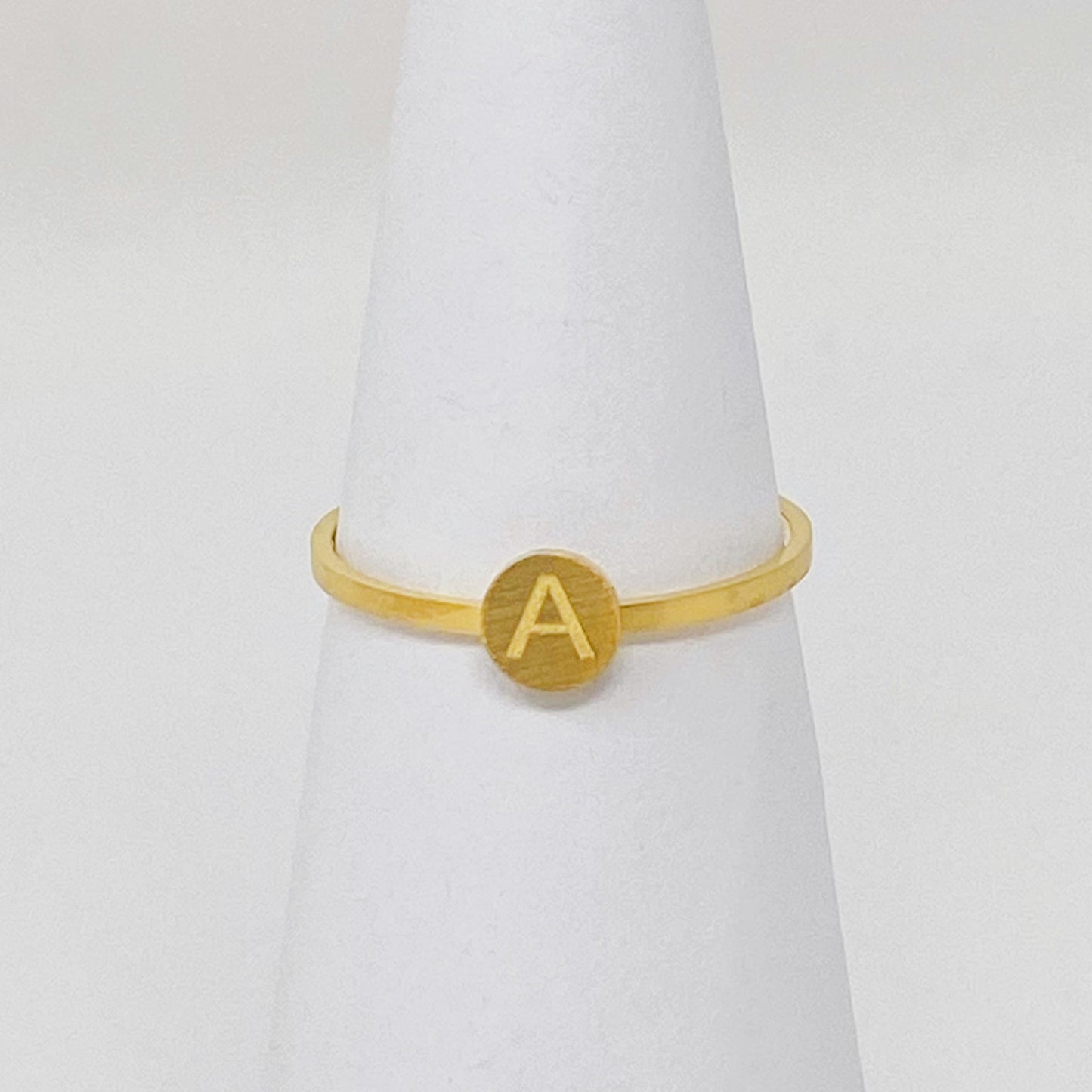 Tiny Initial Ring by Ellisonyoung.com