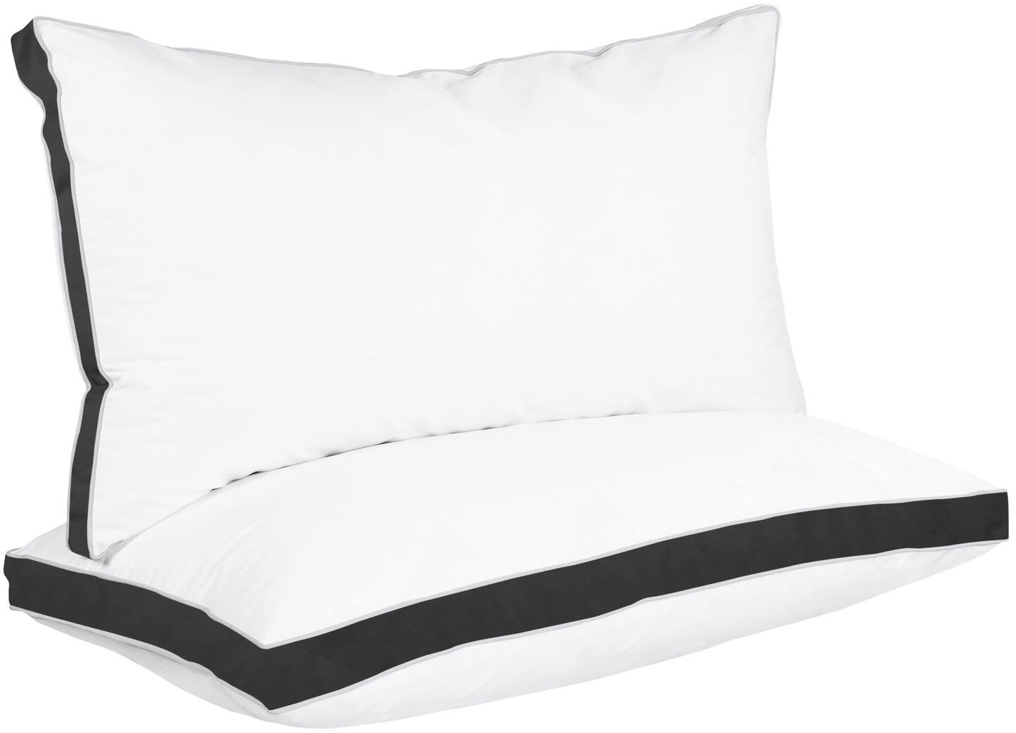 Utopia Bedding Bed Pillows for Sleeping Queen Size (Black), Set of 2, Cooling Hotel Quality, Gusseted Pillow for Back, Stomach or Side Sleepers