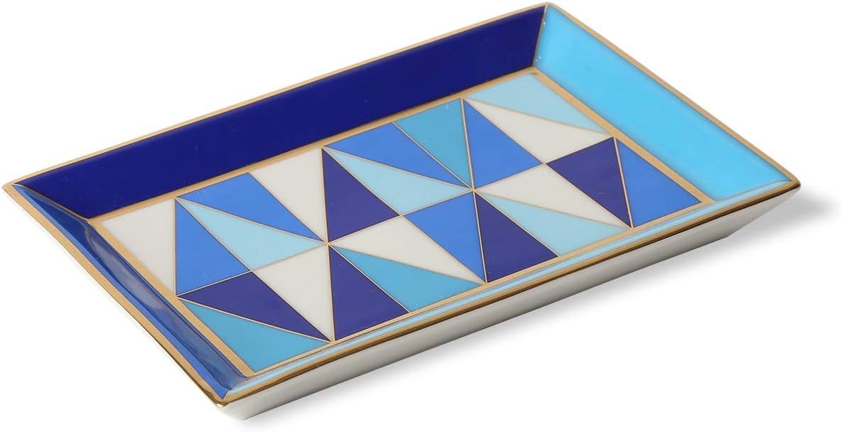 Jonathan Adler Sorrento Rectangle Trinket Tray, Blue