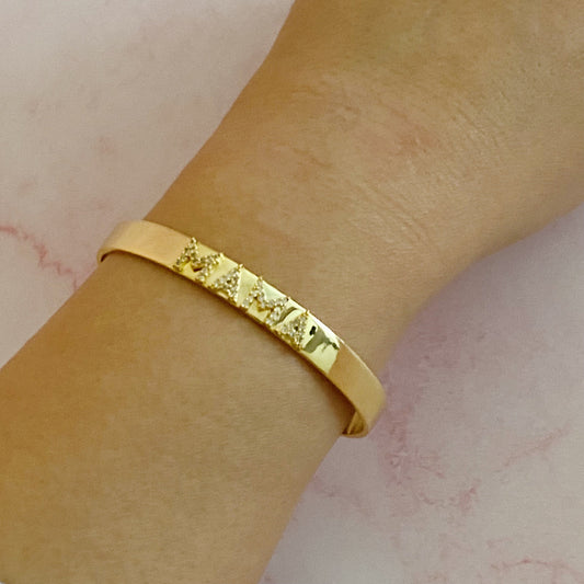 Mama Open Bangle Bracelet by Ellisonyoung.com