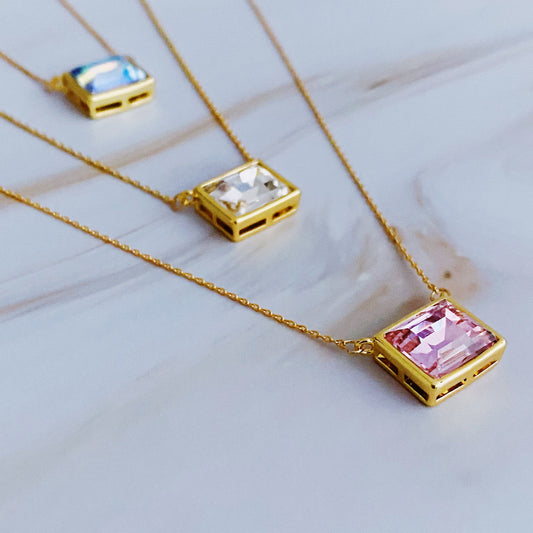 Sweet Square Pendant Necklace by Ellisonyoung.com