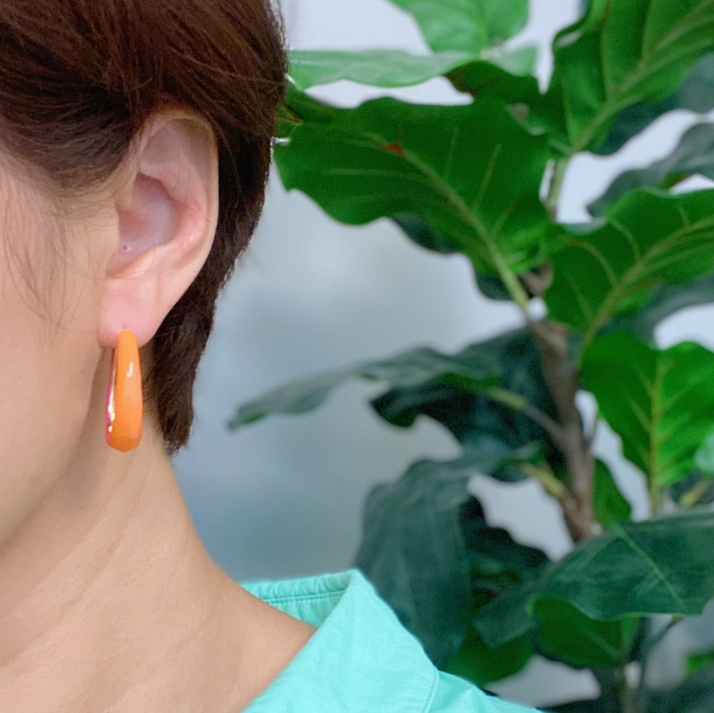 Two Toned Reversible Hoop Earrings by Ellisonyoung.com