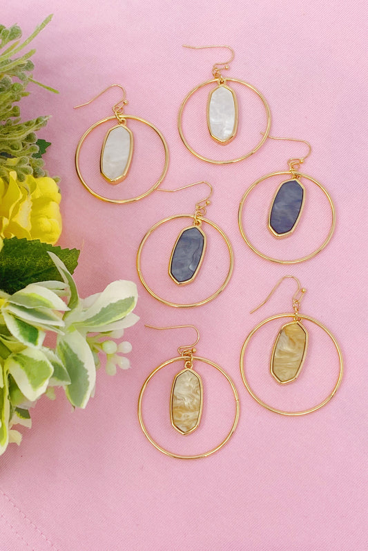 Kenzie Circle Drop Earrings by Ellisonyoung.com