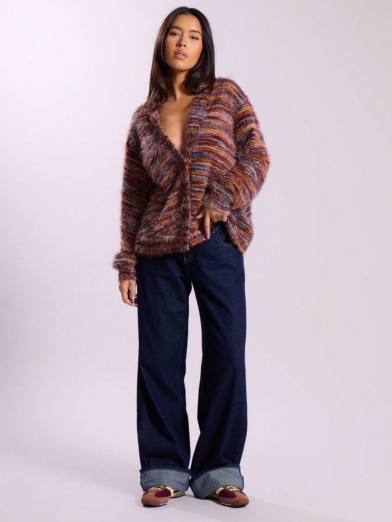 Long Sleeved Knitted Sweater For Women