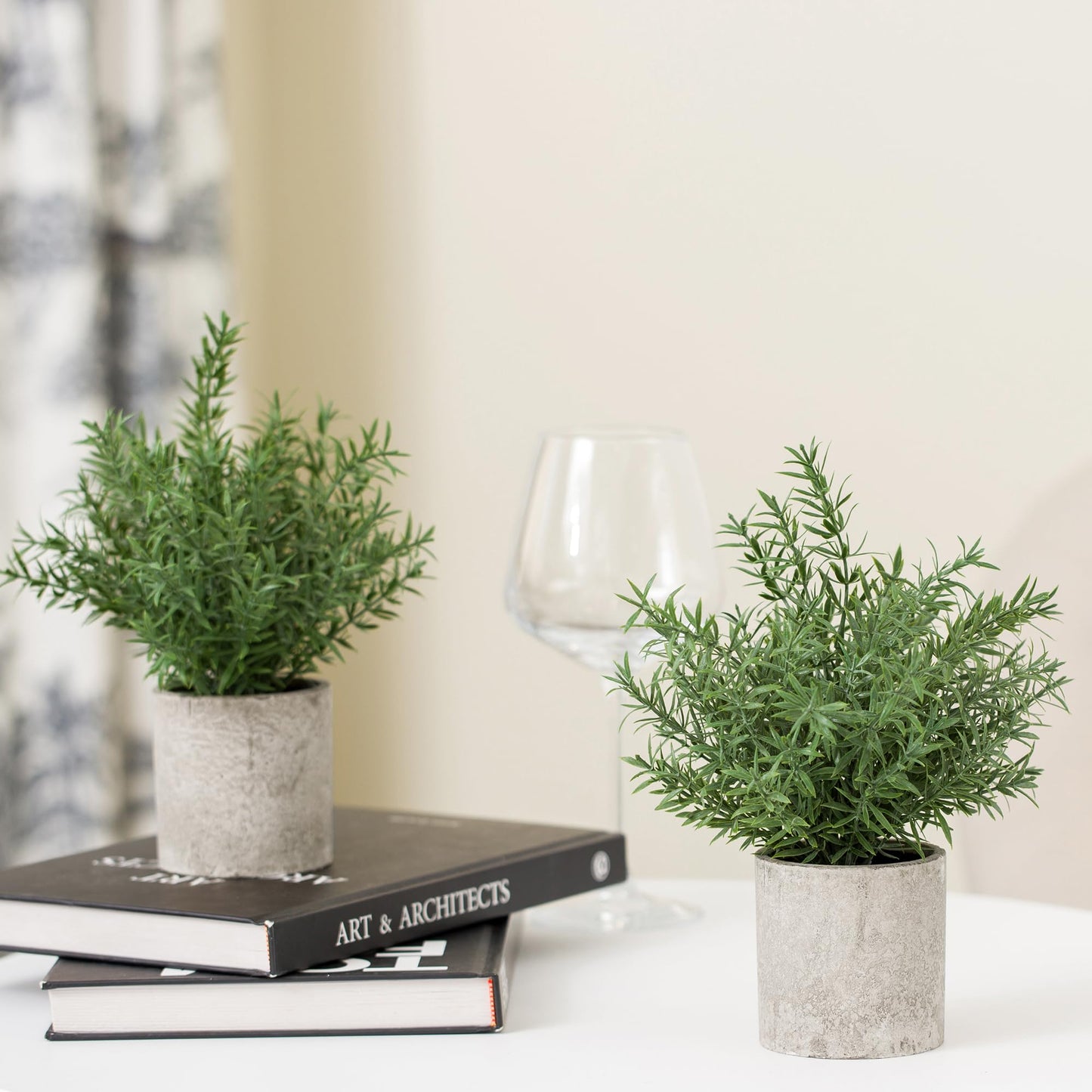 2 Pack Small Fake Plants Eucalyptus Potted Artificial Plants for Shelf Desk Home Bathroom Farmhouse Room Coffee Table Decor (Sage Green)