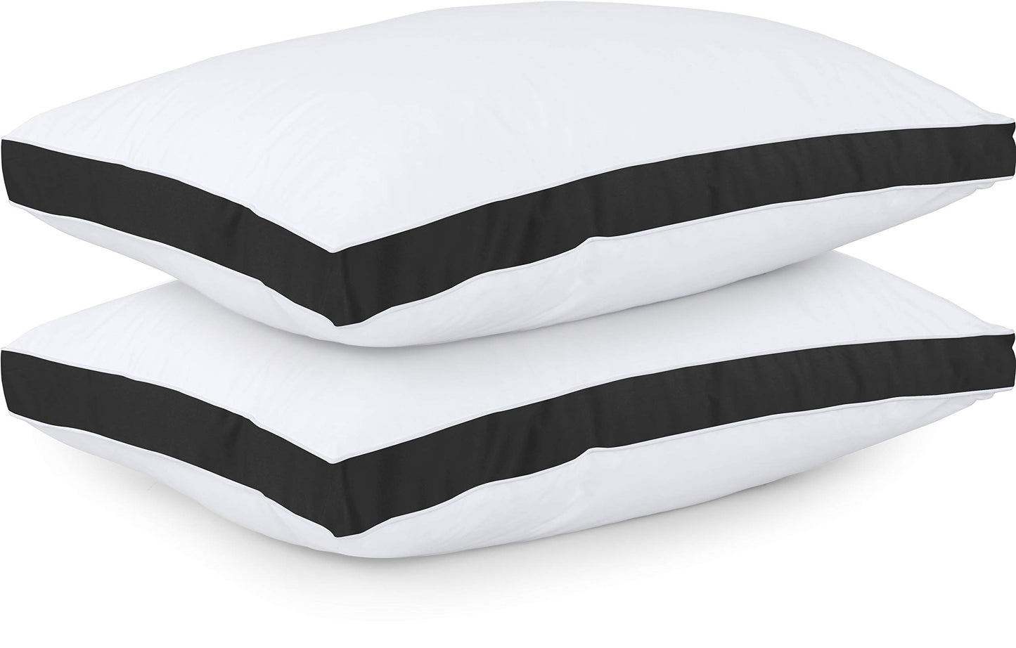 Utopia Bedding Bed Pillows for Sleeping Queen Size (Black), Set of 2, Cooling Hotel Quality, Gusseted Pillow for Back, Stomach or Side Sleepers