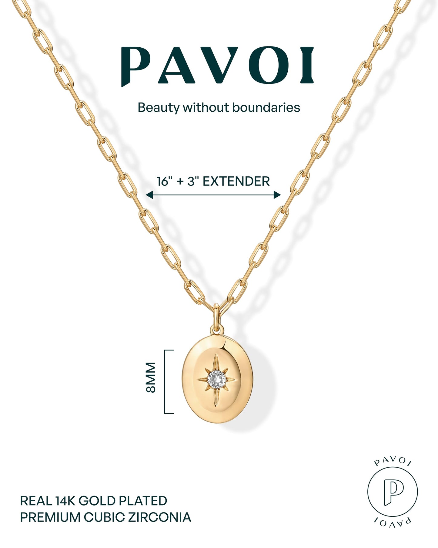 PAVOI 14K Gold Plated Engraved Coin Pendant Necklaces for Women | Byzantine Coin Pendants | Bohemian Necklace