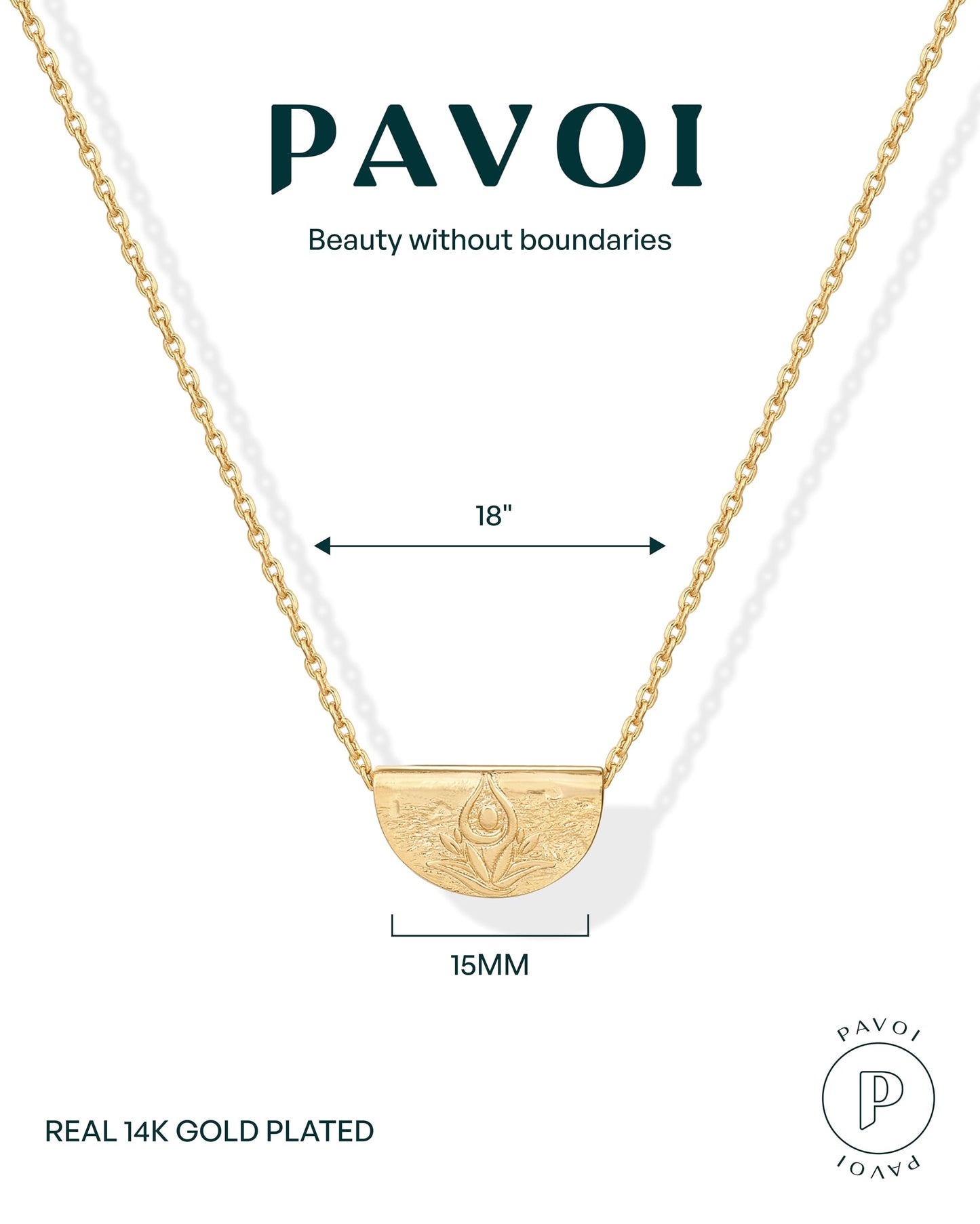 PAVOI 14K Gold Plated Engraved Coin Pendant Necklaces for Women | Byzantine Coin Pendants | Bohemian Necklace