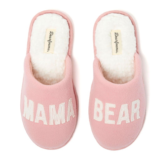 Dearfoams Women’s Gifts for Mom Cute Matching Family Pajama Mama Bear Slipper