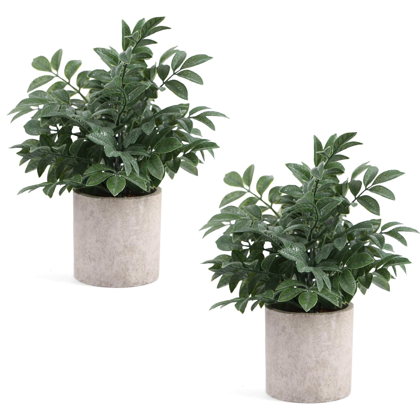 2 Pack Small Fake Plants Eucalyptus Potted Artificial Plants for Shelf Desk Home Bathroom Farmhouse Room Coffee Table Decor (Sage Green)