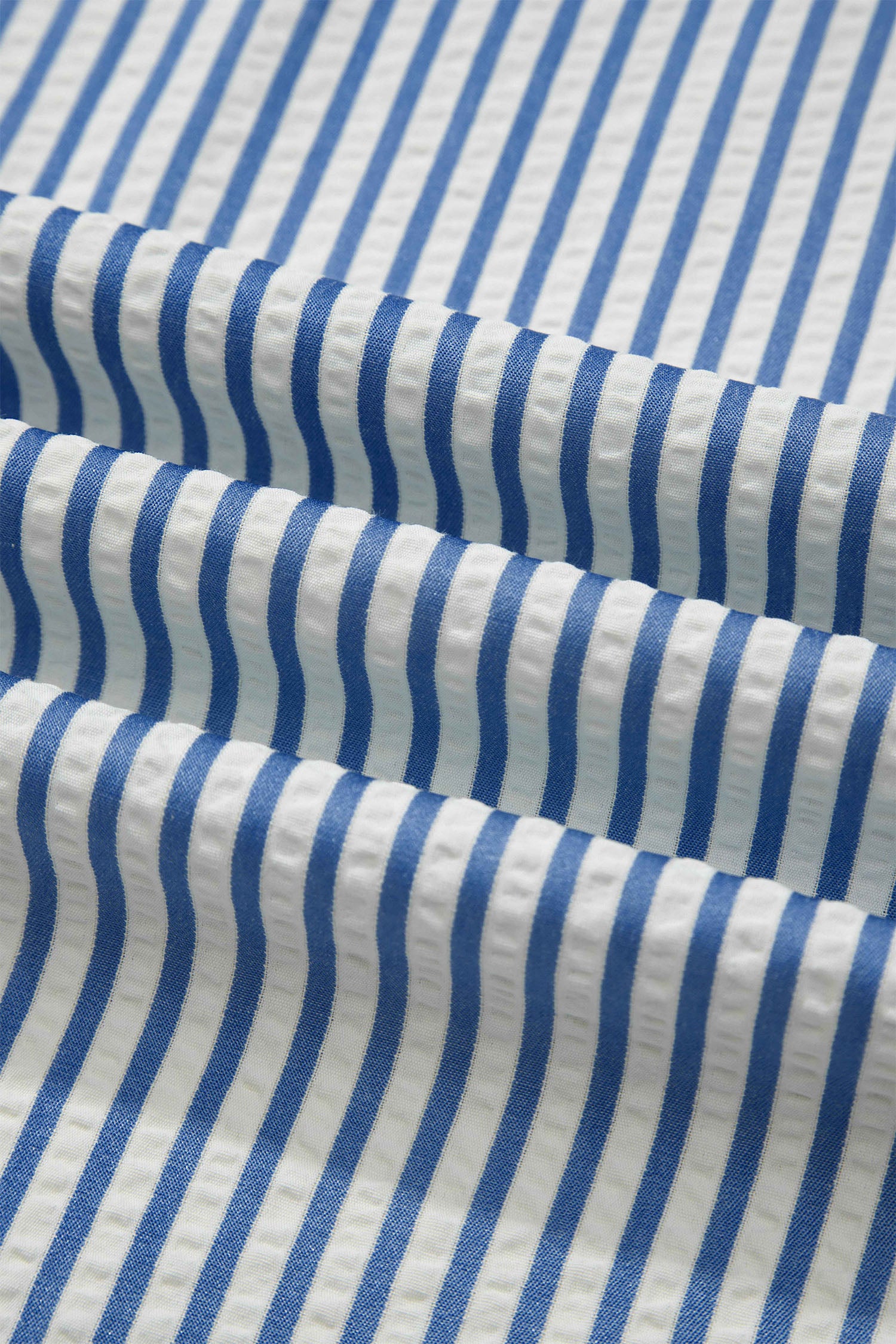 Blue Stripe Drawstring Elastic Waist Ankle Length Shift Pants