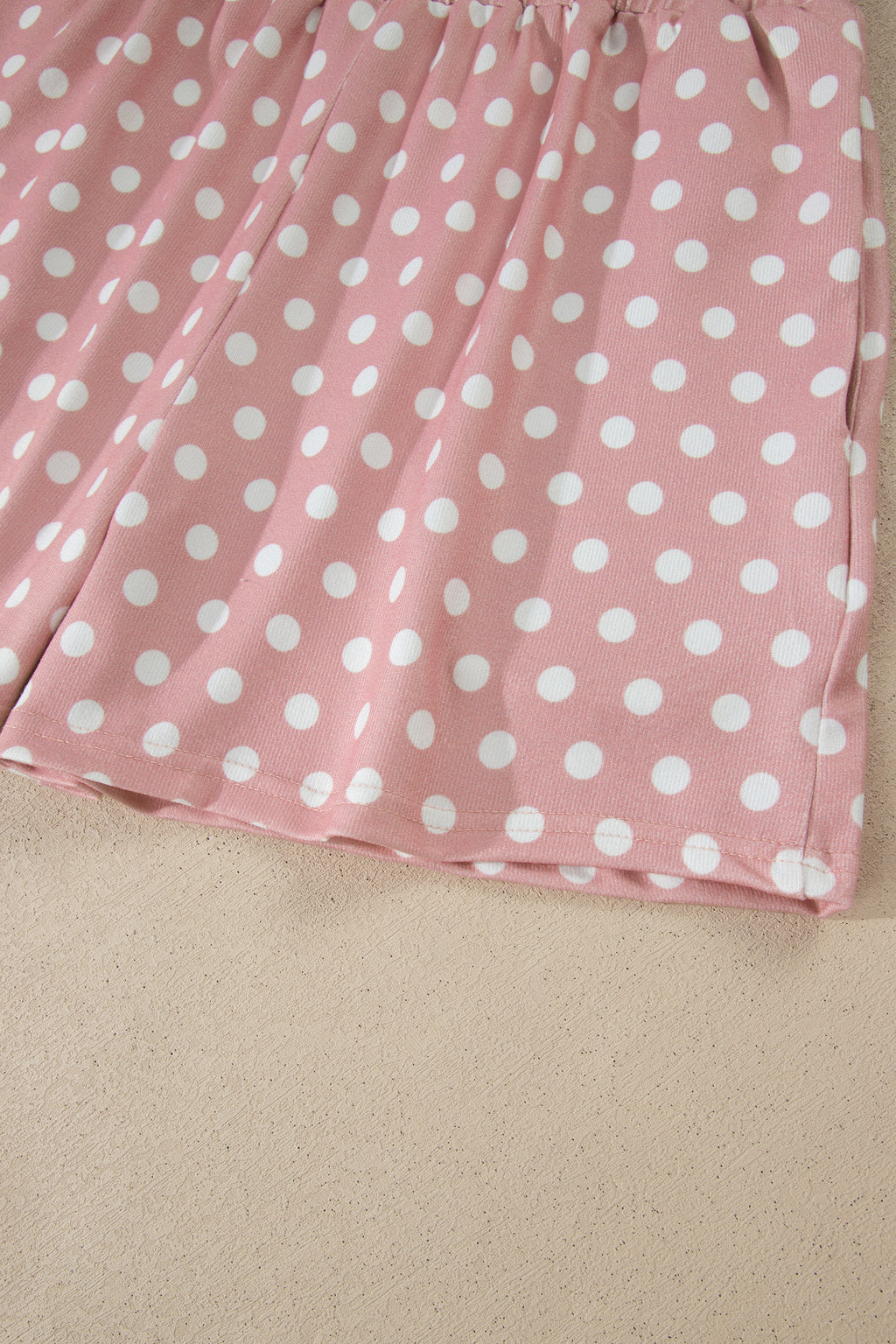 Pink Polka Dot Print Short Set