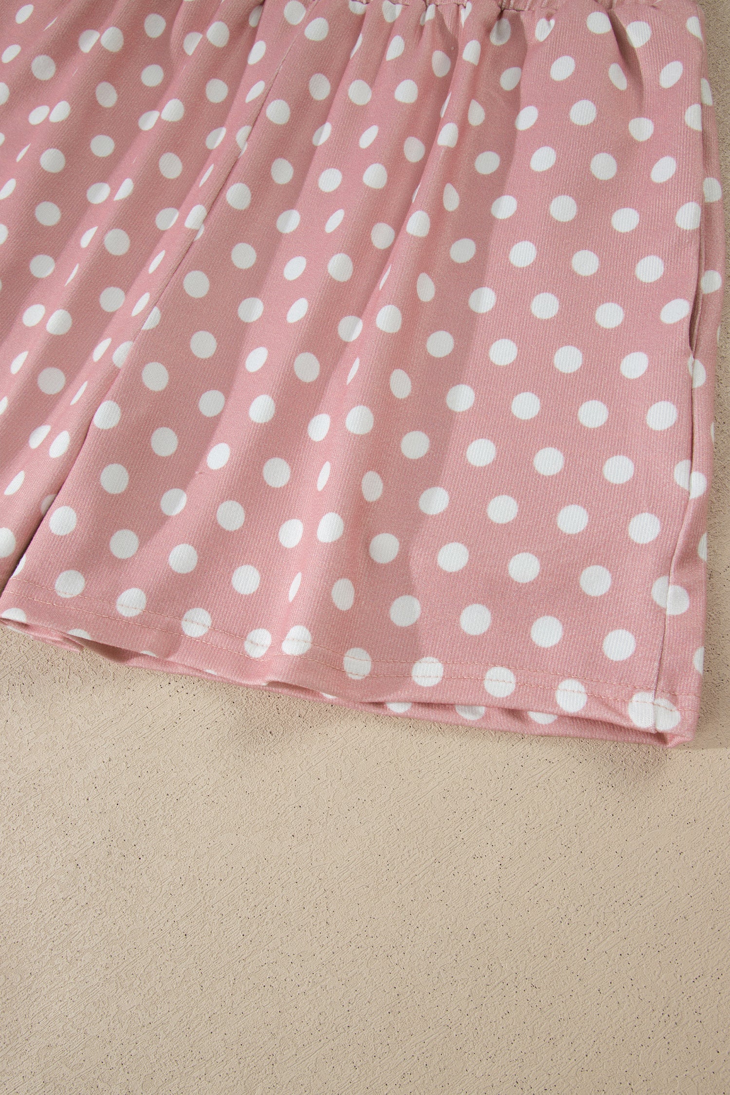 Pink Polka Dot Print Short Set