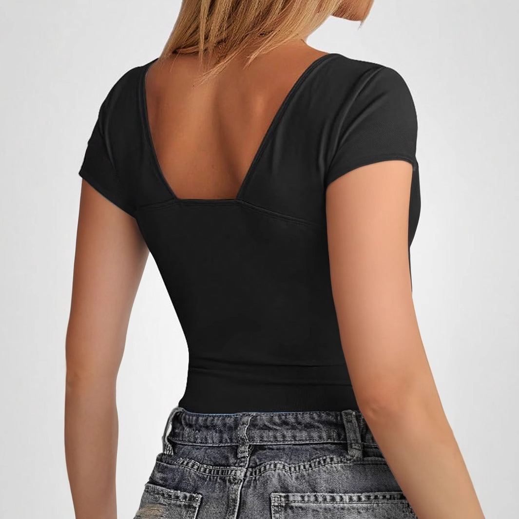 Slim-fit Short-sleeved T-shirt For Women