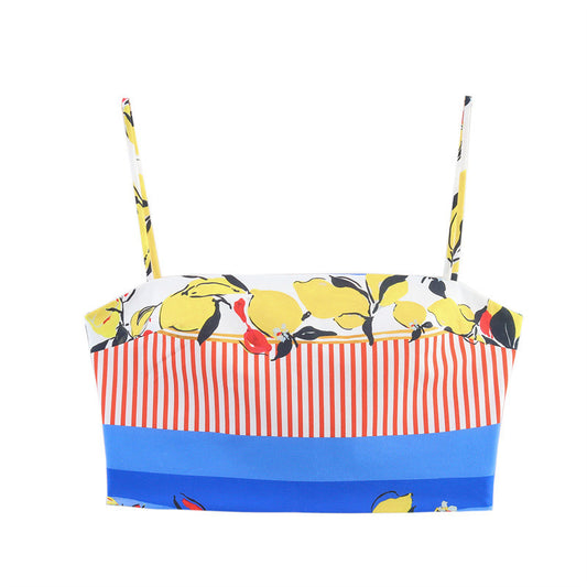 Ure Desire Style Lemon Printing Sling Top