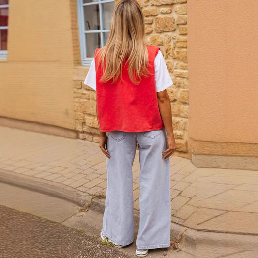 American Color Loose Fashion Ladies' Vest
