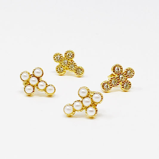 Dainty Cross Stud Earrings by Ellisonyoung.com