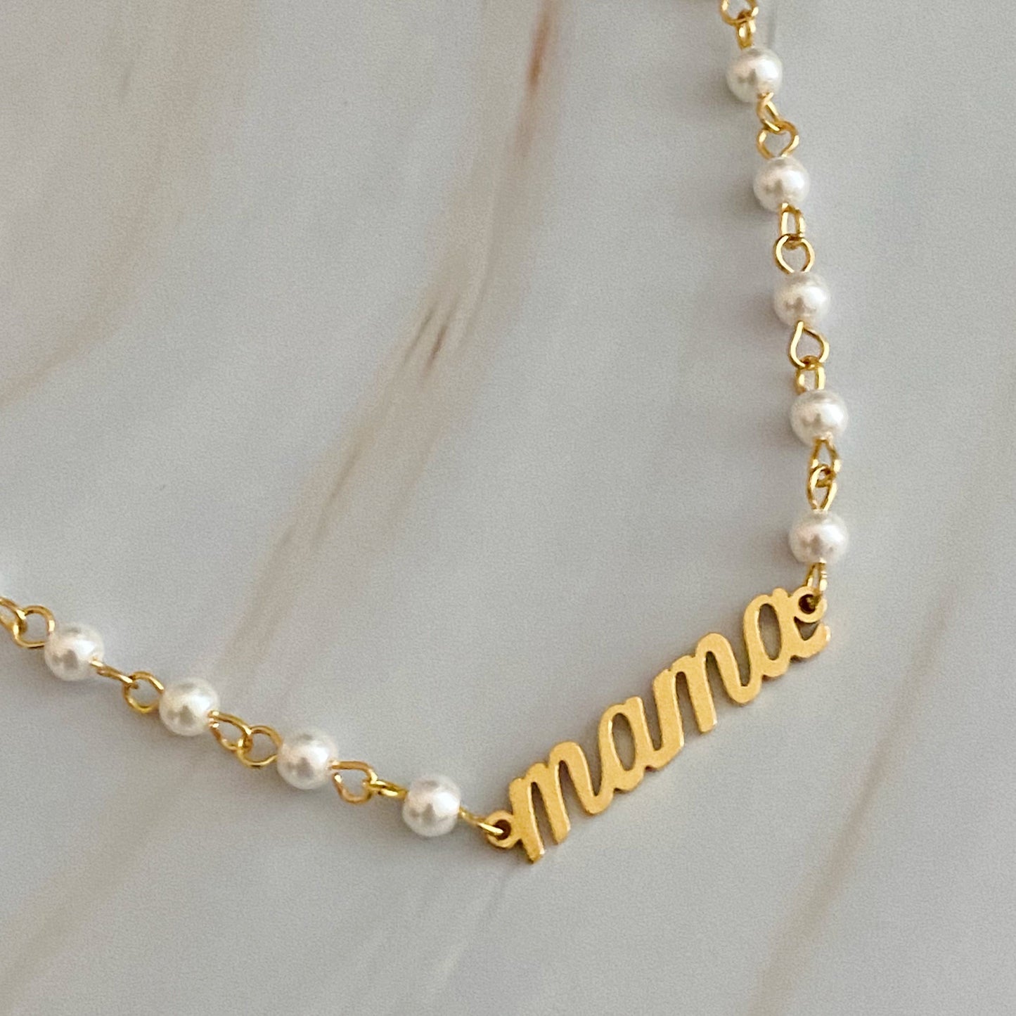 Mama Pearl Chain Necklace by Ellisonyoung.com