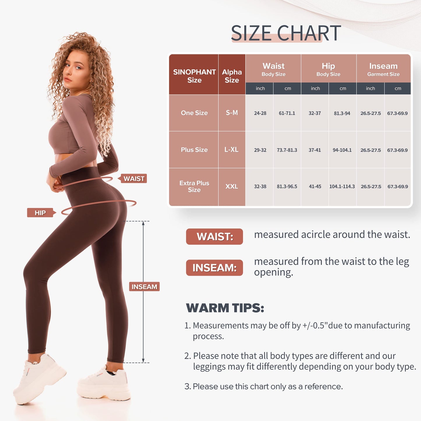 SINOPHANT High Waisted Leggings for Women - Full Length Capri Buttery Soft Yoga Pants for Workout Athletic