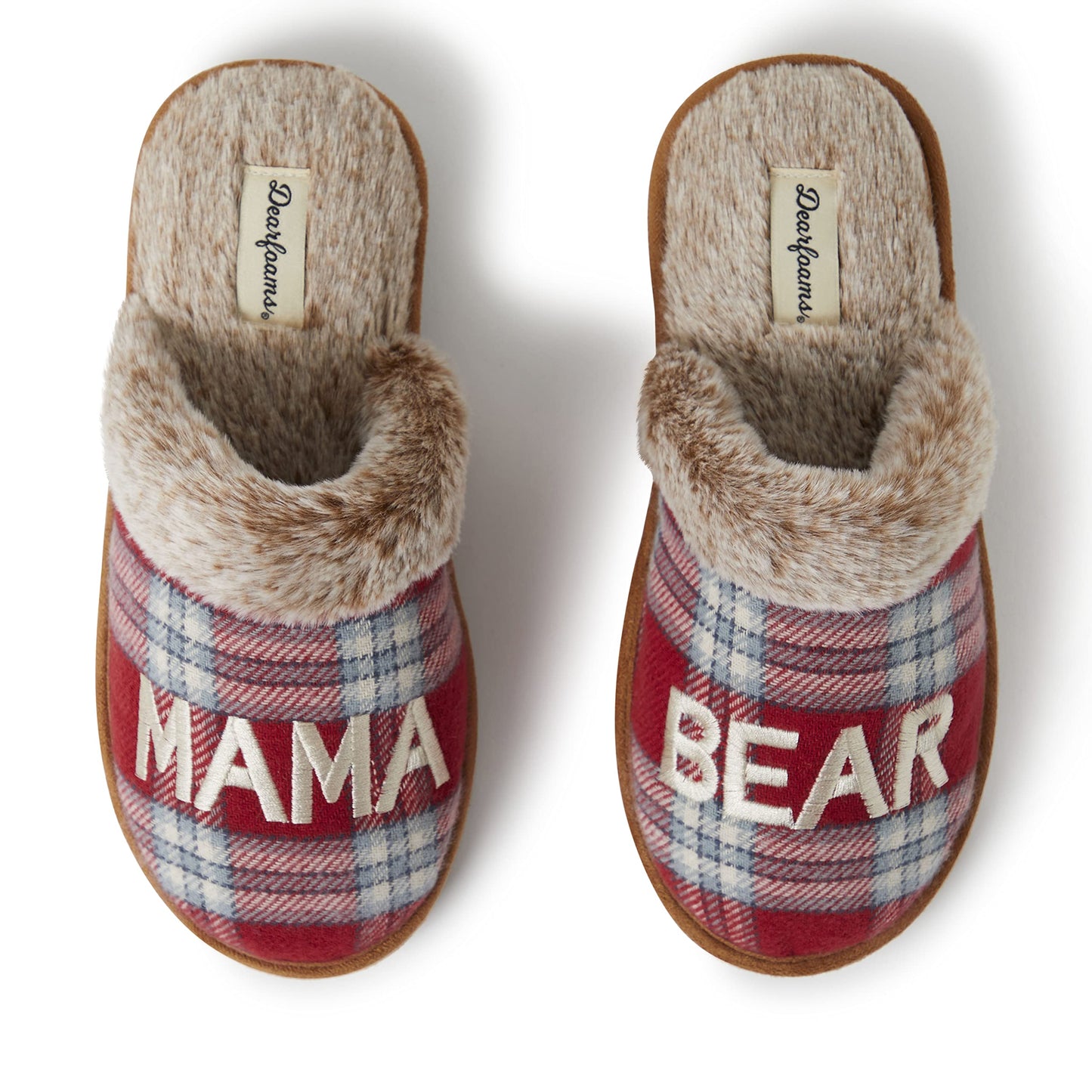 Dearfoams Women’s Gifts for Mom Cute Matching Family Pajama Mama Bear Slipper