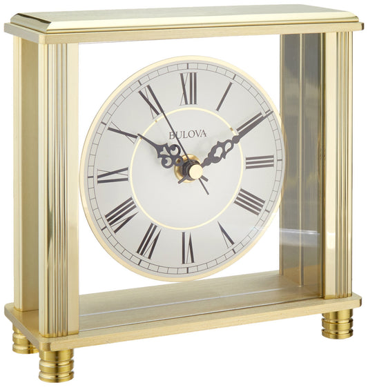 Bulova B1703 Cheryl Table Clock, Brass