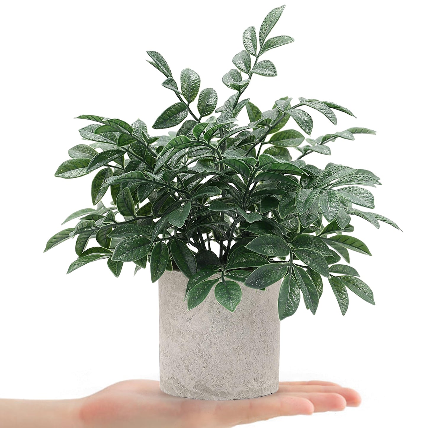 2 Pack Small Fake Plants Eucalyptus Potted Artificial Plants for Shelf Desk Home Bathroom Farmhouse Room Coffee Table Decor (Sage Green)