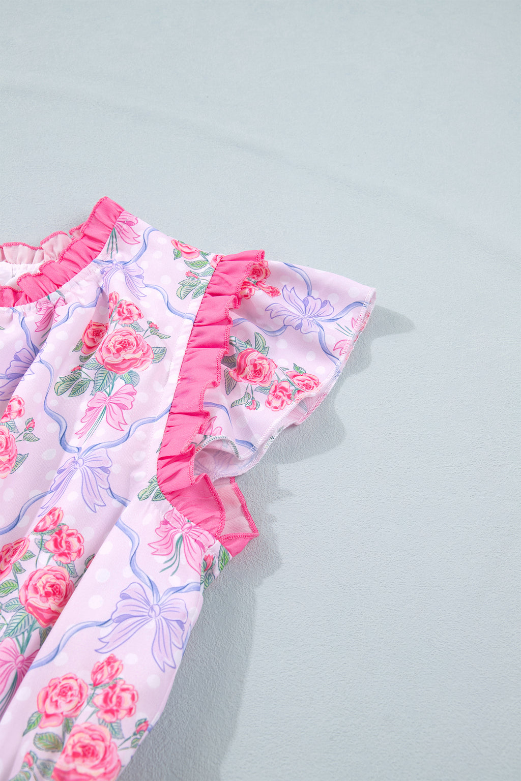 Purple Tiered Ruffles Sleeveless Summer Floral Dress