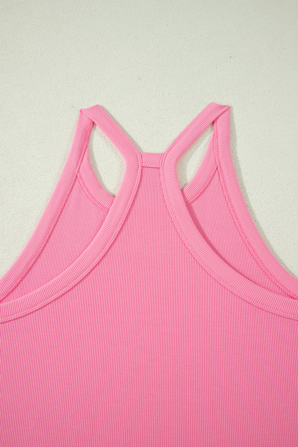 Sachet Pink Slim Tank Top Elastic High Waist Shorts 2pcs Outfit