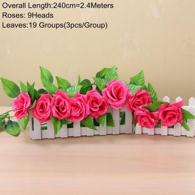 90cm Artificial Green Hanging Ivy Leaves Radish Seaweed Grape Fake Flowers Vine Home Garden Wall Party Decoration Fake Hanging Fake Ivy Vine for Wall House Room Indoor Outdoor Decoration