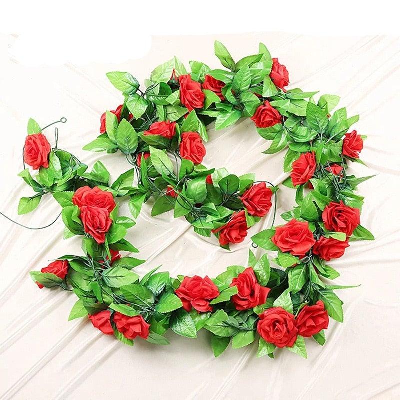 90cm Artificial Green Hanging Ivy Leaves Radish Seaweed Grape Fake Flowers Vine Home Garden Wall Party Decoration Fake Hanging Fake Ivy Vine for Wall House Room Indoor Outdoor Decoration