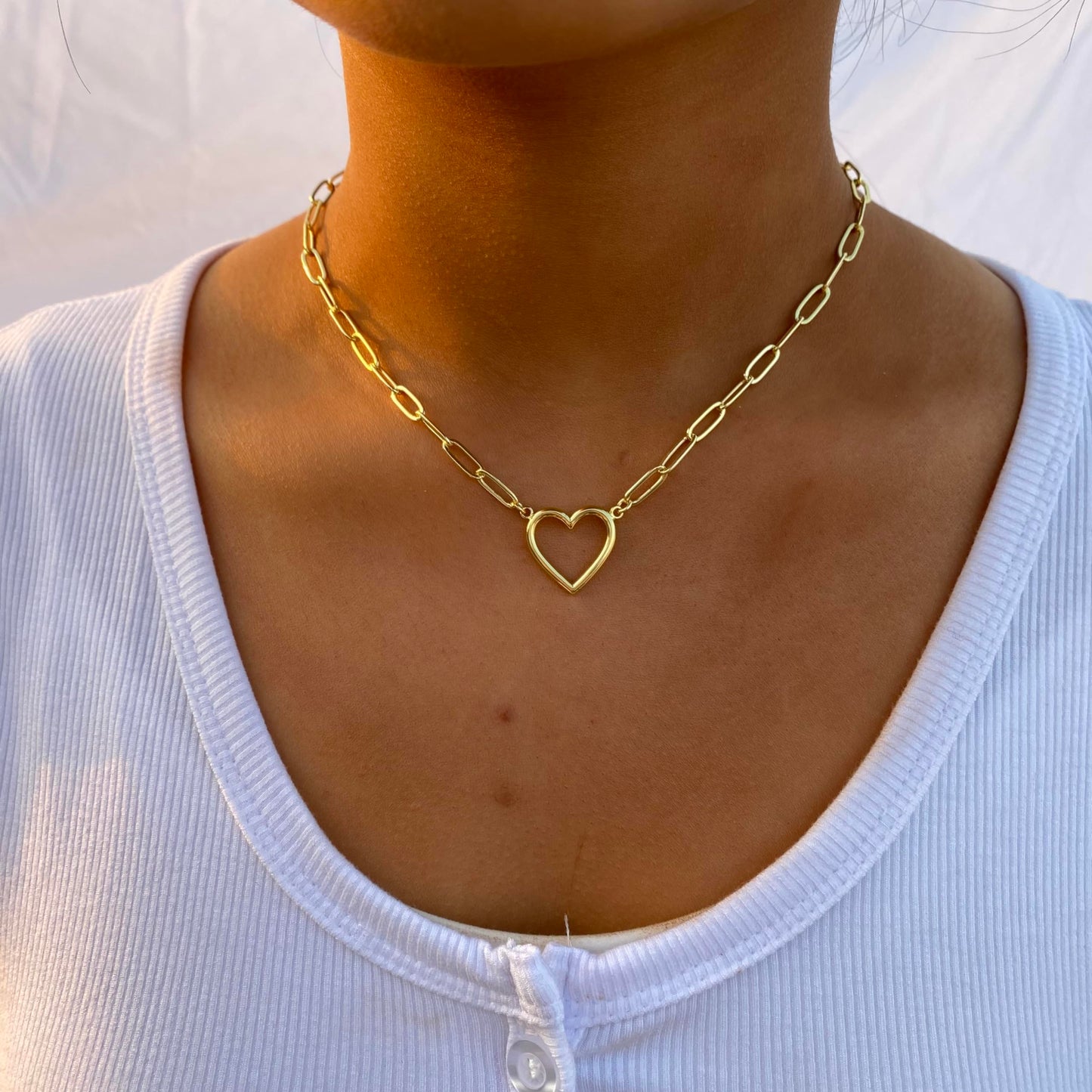 ASCOMY Dainty Gold Necklace for Women 14K Gold Plated Necklaces for Her Delicate Love Heart Necklace Heart Pendant Necklace Cute Necklaces Festival Jewelry Gift for Women