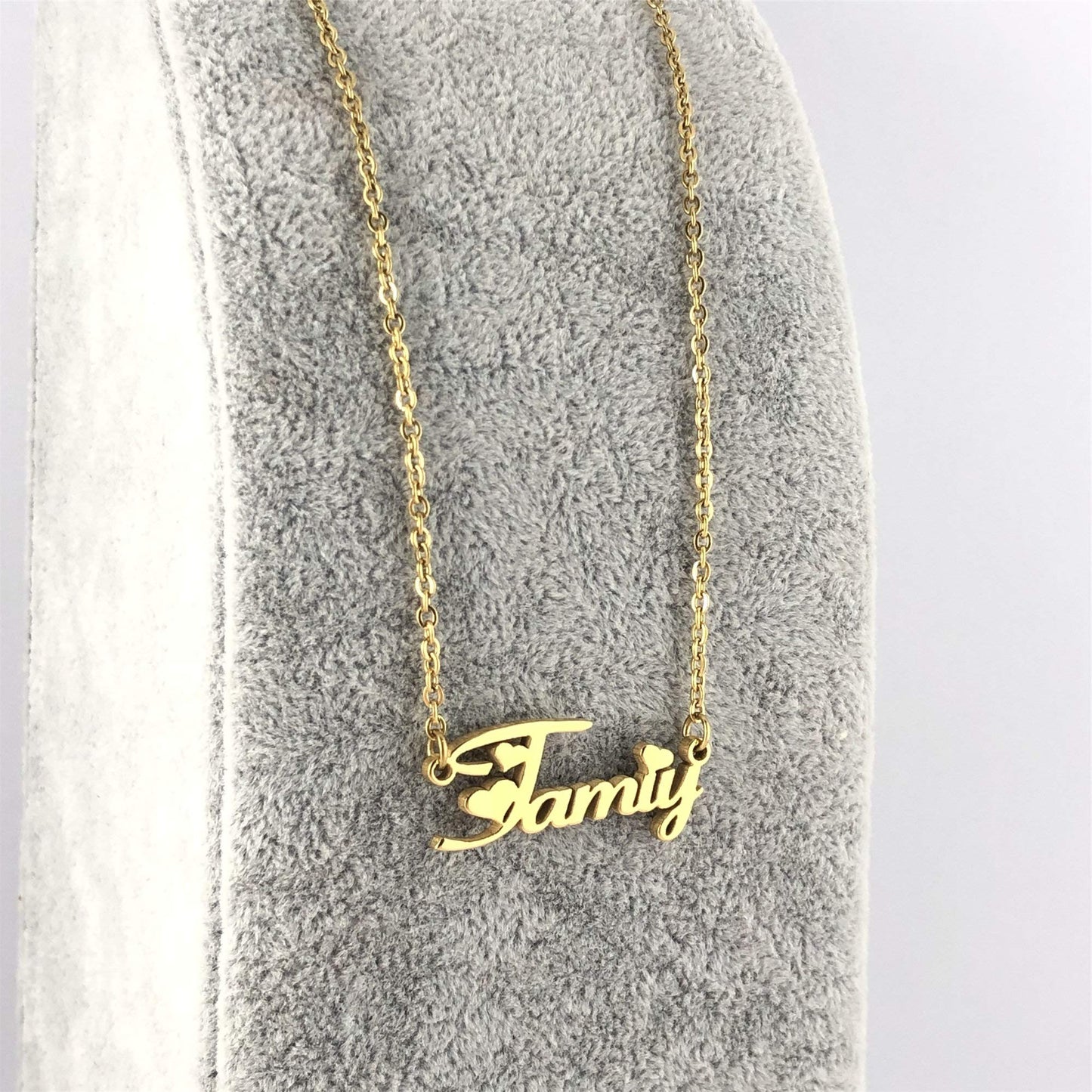 TinyName Custom Name Necklace Personalized 18K Gold Plated Nameplate Customized Jewelry Gift for Women