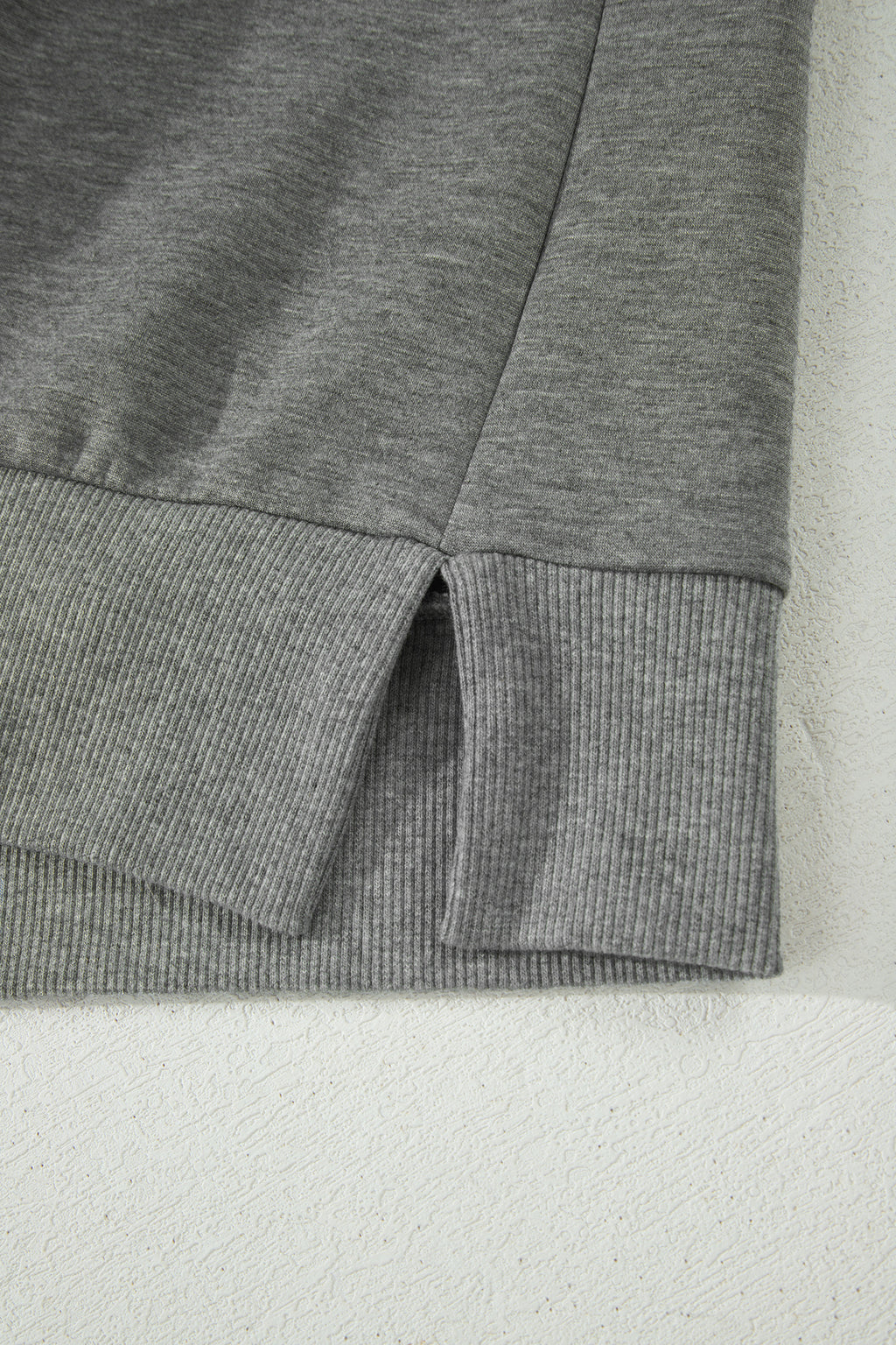 Gray Half Zip Polo Tee Casual Pant Set