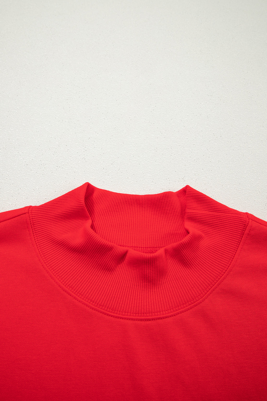 Racing Red Solid Color High Neck Cap Sleeve Loose Top