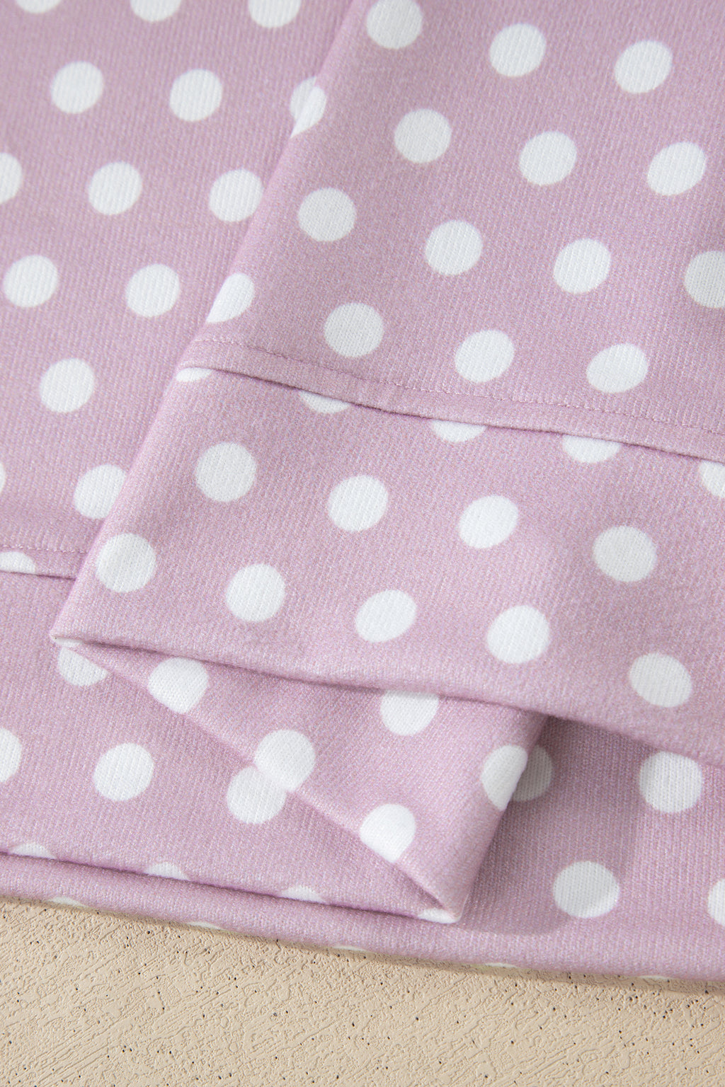 Purple Polka Dot Print Short Set