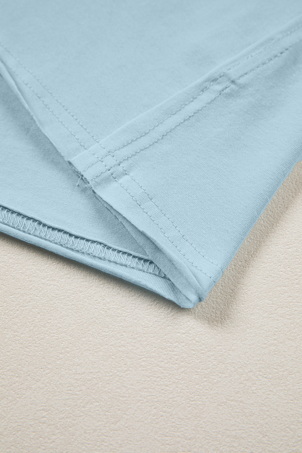 Myosotis Solid Color Round Neck Casual T Shirt