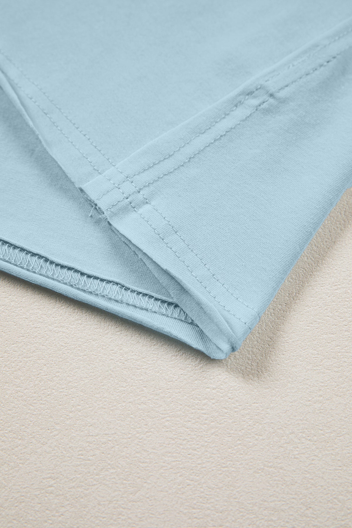 Myosotis Solid Color Round Neck Casual T Shirt