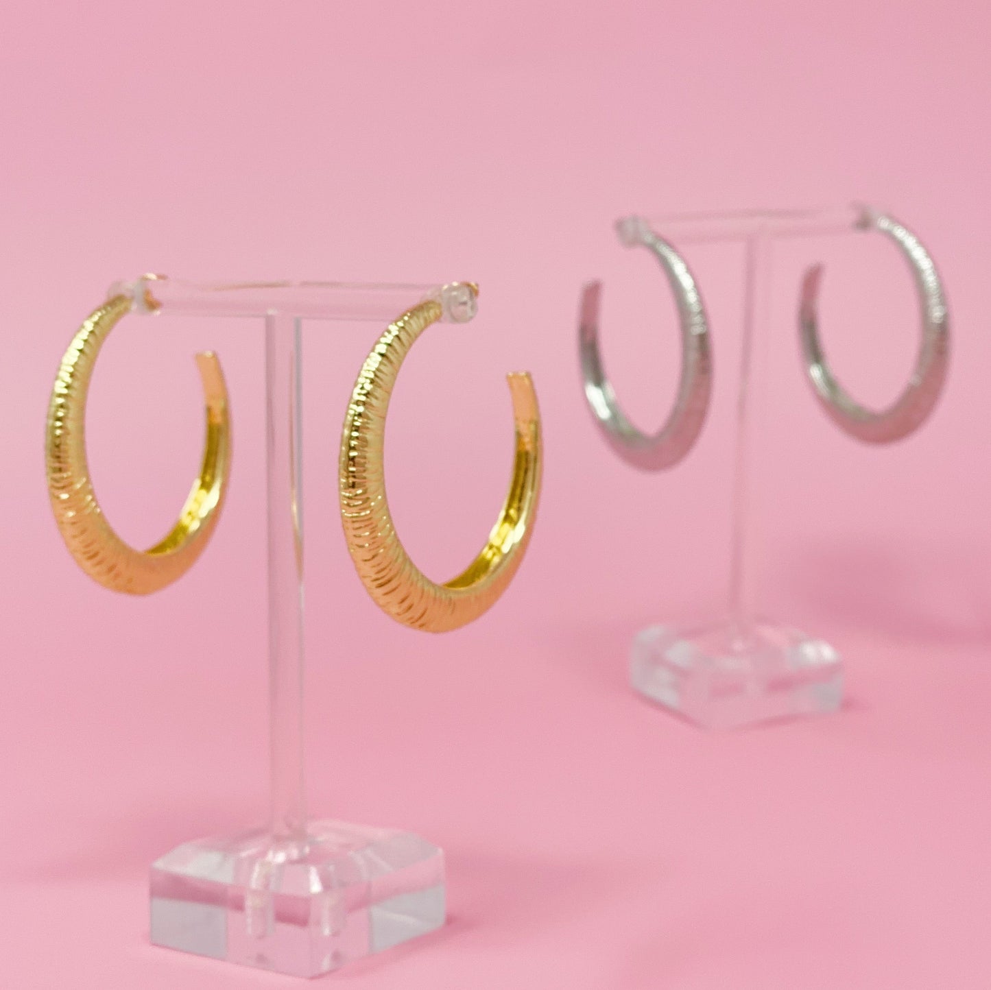 Textured Daily Hoop Earrings by Ellisonyoung.com