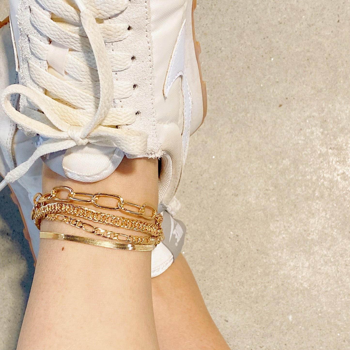 Chain Anklet Set by Ellisonyoung.com