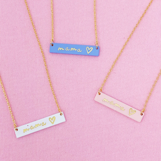 Mama Bar Heart Necklace by Ellisonyoung.com