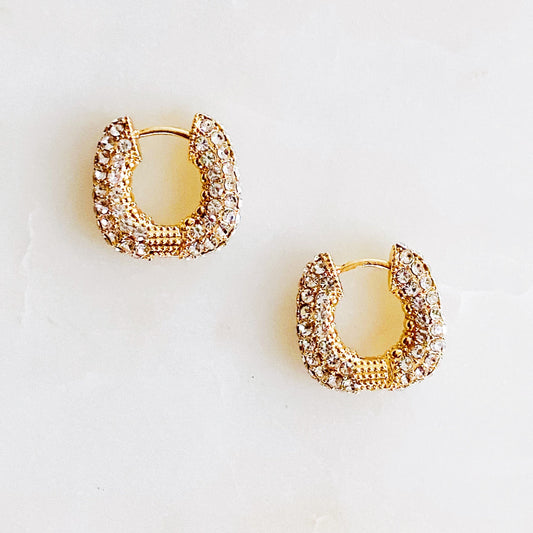 Shine Up Square Huggie Hoop Earrings by Ellisonyoung.com